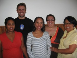 local youth leaders, me, Estelle (far right)
